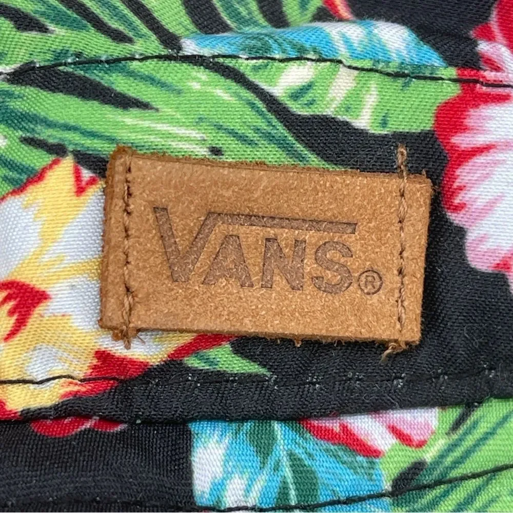 Vans Black and Pink Floral Bucket Hat